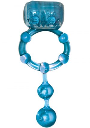 The Macho Ultra Erection Keeper Cock Ring Multispeed Blue