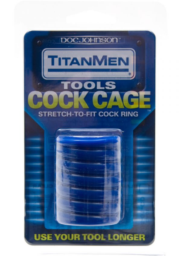 TitanMen Tools Cock Cage Blue