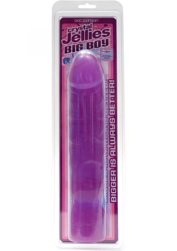 Crystal Jellies Big Boy Dong Sil A Gel 12 Inch Purple