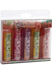 Hot Motion Lotion Flavored Water Based 1 Ounce Assorted 5 Per Pack