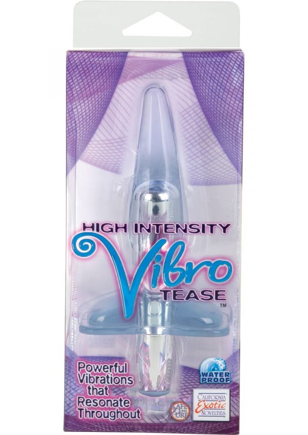 HIGH INTENSITY VIBRO TEASE 375 INCH ICE BLUE