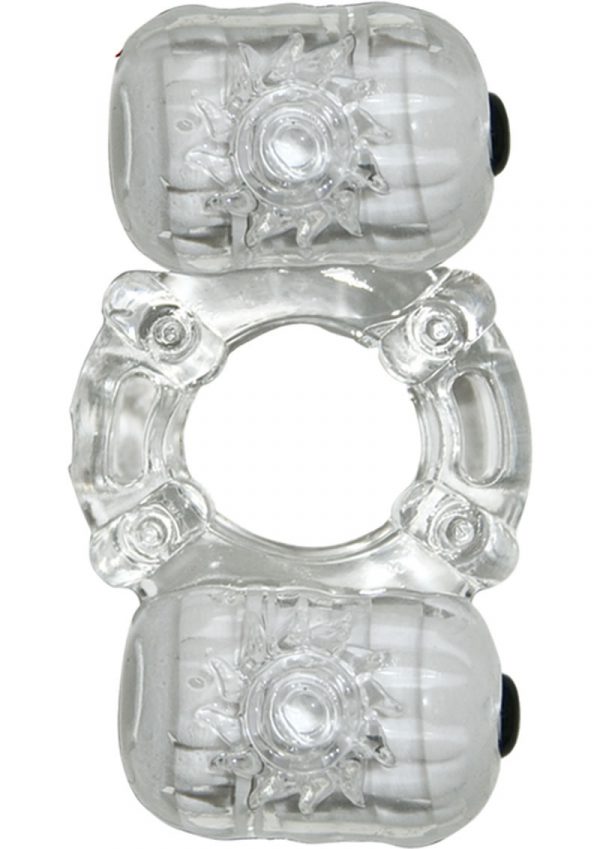 The Macho Crystal Collection Partners Pleasure Ring 7 Function Waterproof Clear