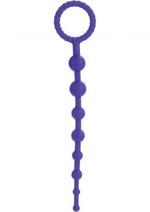 Booty Call X-10 Silicone Anal Beads Purple 8 Inch