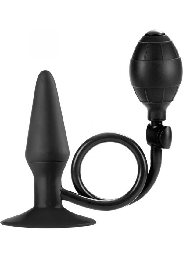 Colt Medium Pumper Plug Silicone Inflatable Butt Plug Black