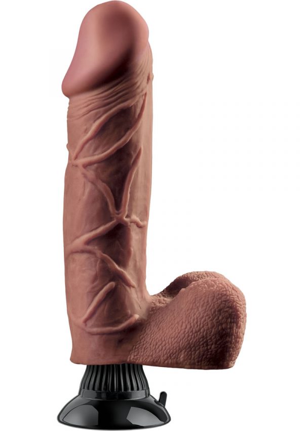 Real Feel Deluxe No 10 Wallbanger Vibrating Dildo Waterproof Brown 10 Inch