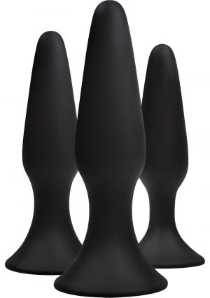 Renegade Trainer Anal Plug Kit Black 3 Each Per Set