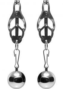 Master Series Deviant Monarch Weighted Nipple Clamps Metal 3.5 Inch