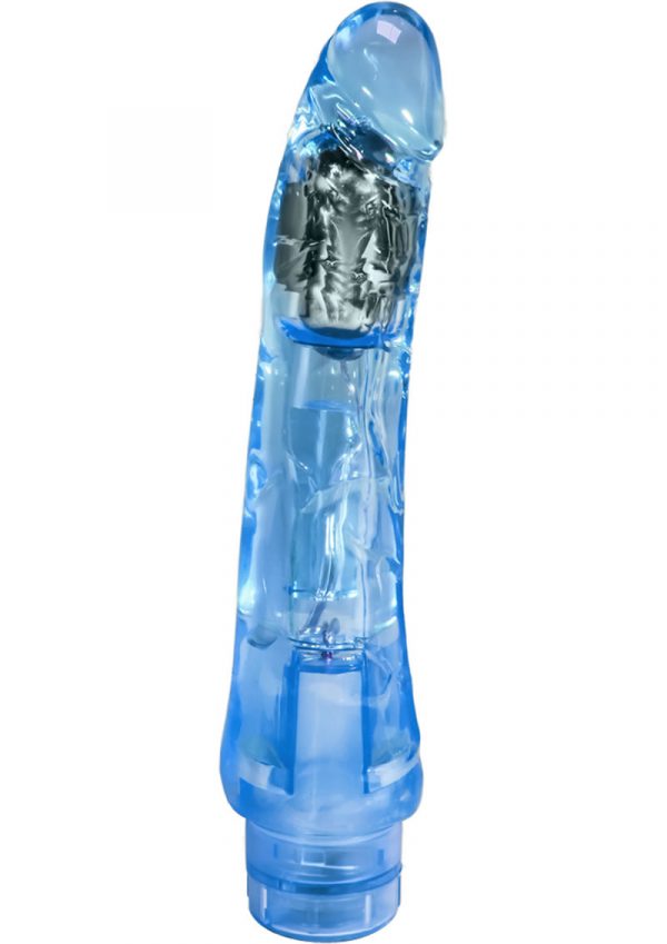 Naturally Yours Mambo Vibe Jelly Realistic Vibrator Waterproof Blue 9 Inch