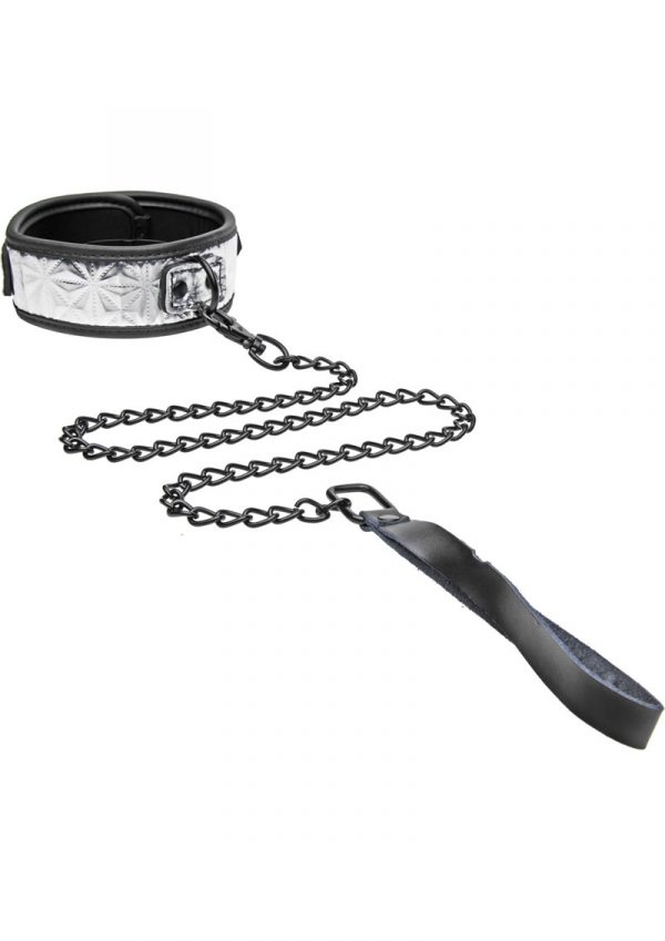 Master Series Chained Collar And Leash Silver
