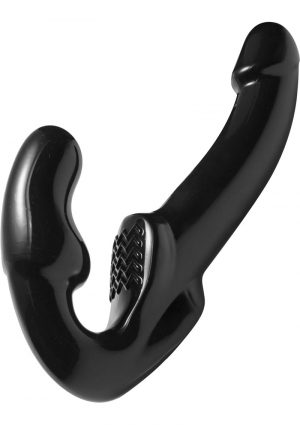 Strap U Revolver Strapless Strap On G-spot Dildo Black