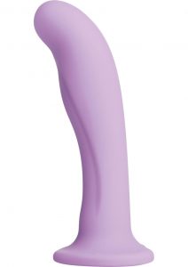 Strap U Royal Heart On Silicone Dildo Purple 6 Inch