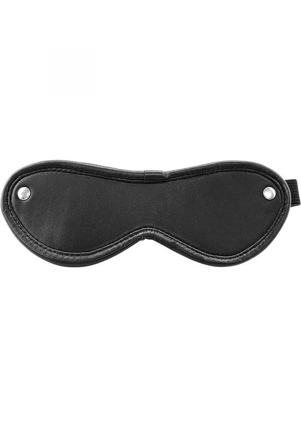 Rouge Leather Blindfold Eye Mask Black