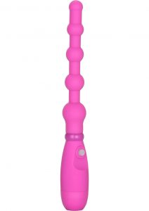 Booty Call Booty Flexer Silicone Beaded Anal Probe Waterproof Pink 5.75 Inch