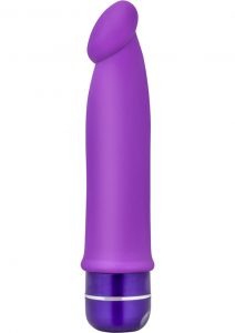 Luxe Purity Silicone Vibrating Dong Waterproof Purple 7.5 Inch