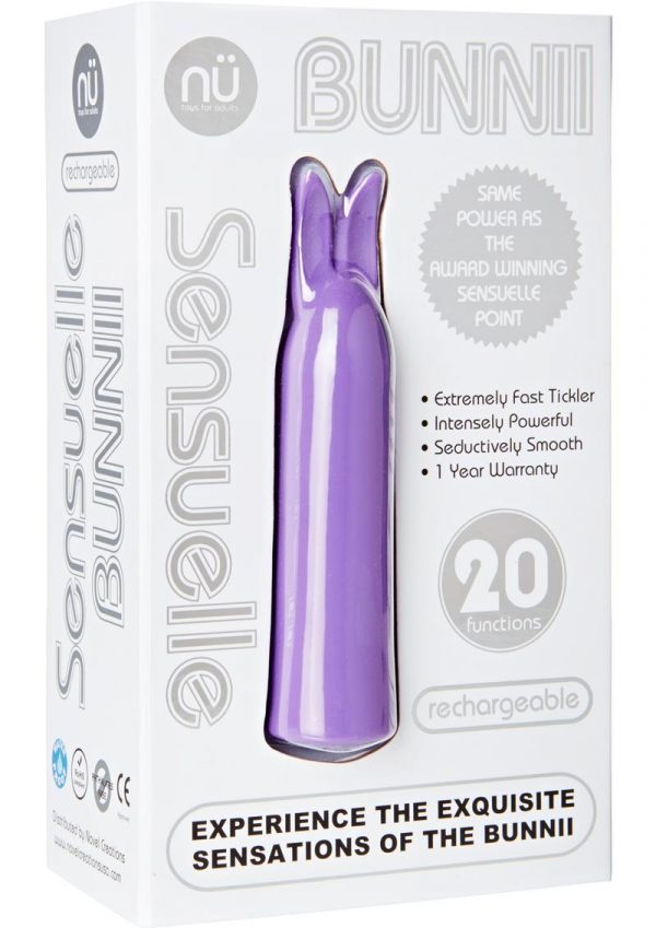 Bunnii 20 Function USB Rechargeable Silicone Vibe Waterproof Purple