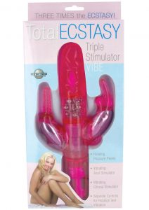 Total Ecstasy Triple Stimulator 10.5 Inch Pink