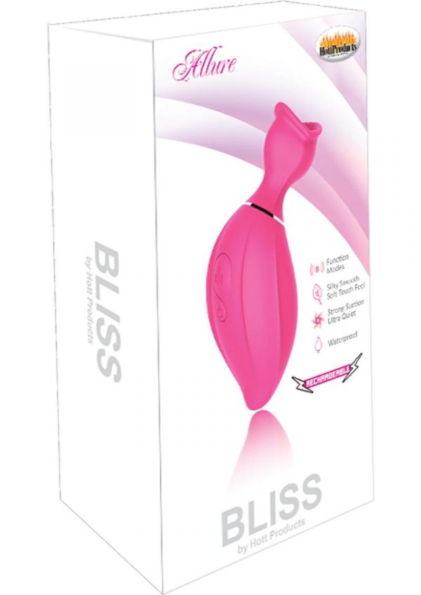 Bliss Allure Silicone Rechargeable Clitoral Suction Vibe Waterproof Magenta