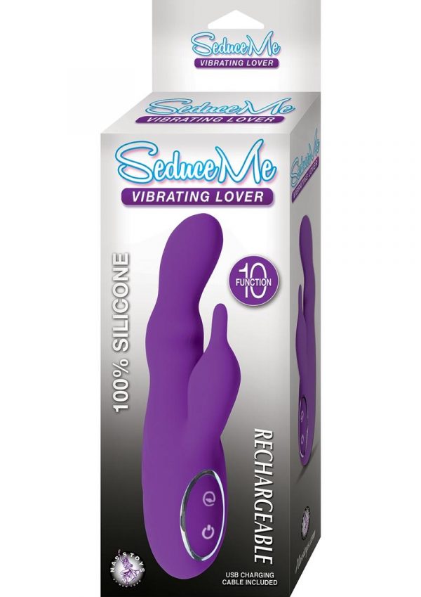 Seduce Me 10X Silicone Vibrating Lover USB Rechargeable Vibe Waterproof Purple