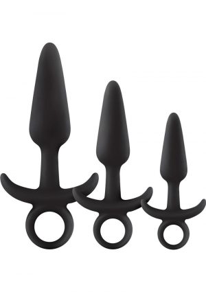 Renegade Men`s Tool Kit Silicone Anal Plug Set Black 3 Sizes