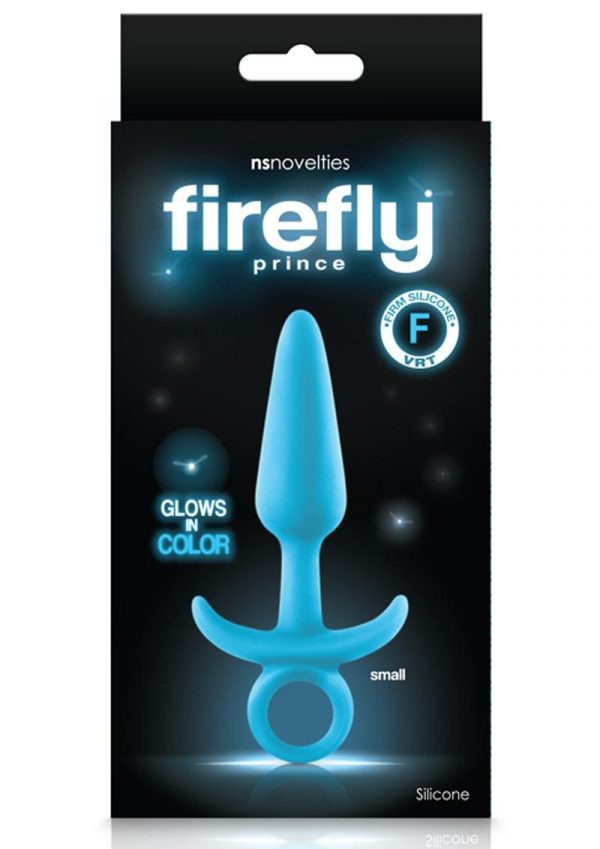 Firefly Prince Small Anal Plug Silicone Glow In The Dark - Blue