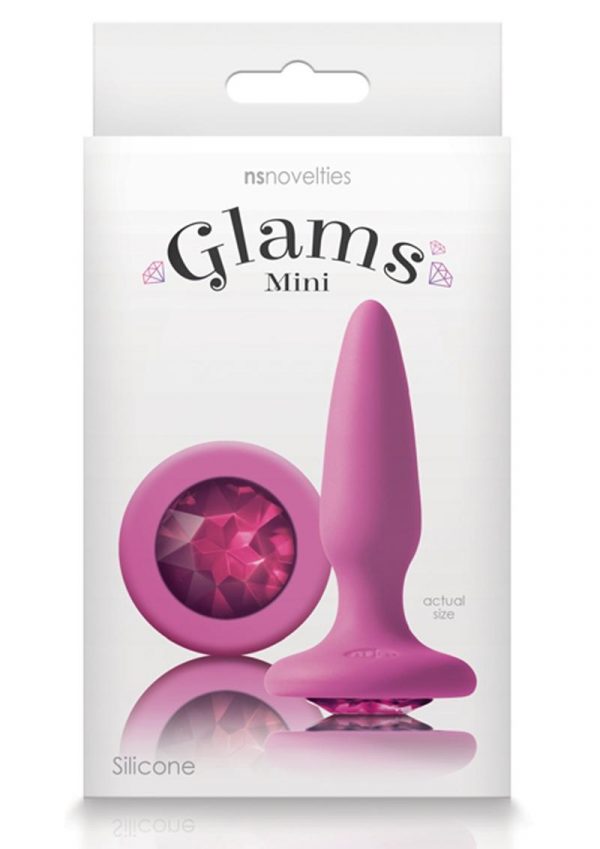 Glams Mini Silicone Anal Plug - Pink Gem