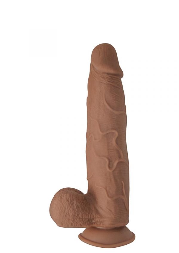 Realcocks Dual Layered 09 Bendable Dildo Waterproof Brown 9 Inch