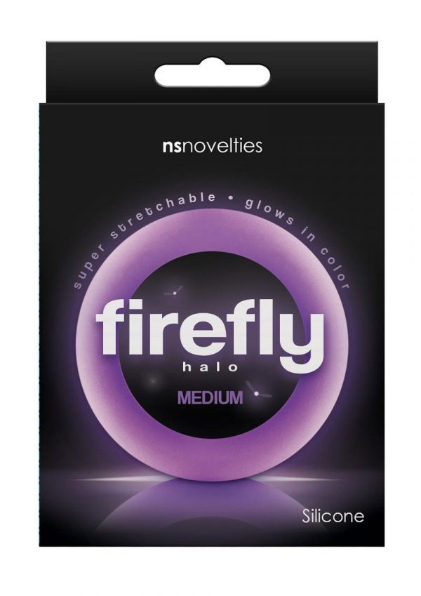 Firefly Halo Medium Silicone Cock Ring Purple