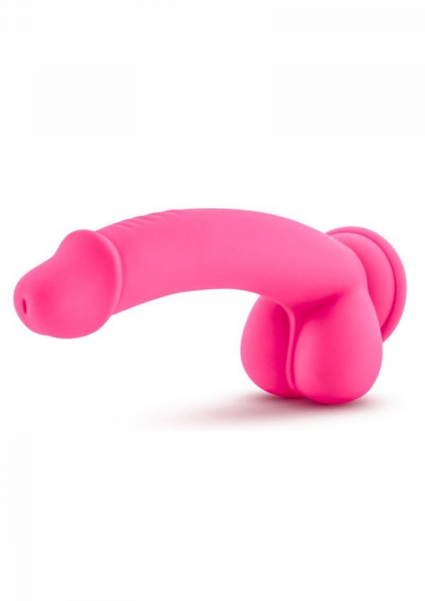 Ruse D Thang Silicone Realistic Dildo With Balls Hot Pink 7.75 Inch