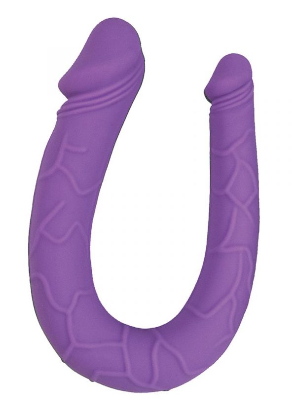 Nasstoys Seduce Me Silicone Curved Double Dong Waterproof Purple