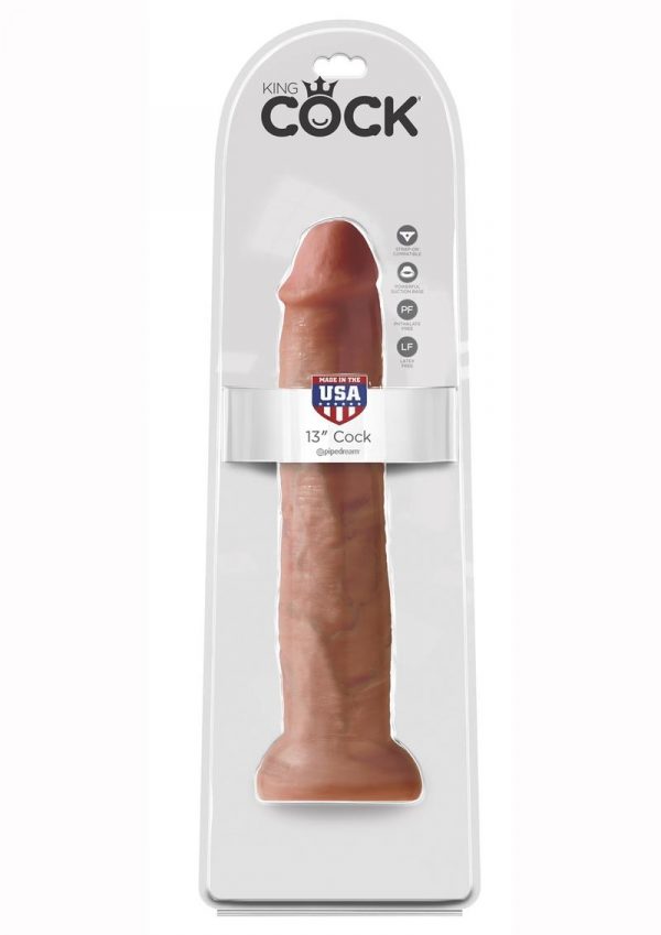 King Cock Non Vibrating Cock Tan 13 Inches