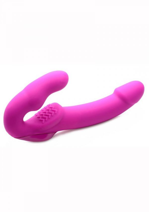 Strap U Evoke Super Charged Silicone Vibrating Strapless Strap On Waterproof Pink