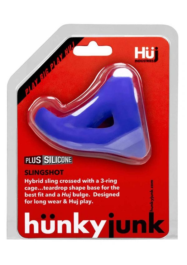 Hunkyjunk Slingshot 3 Ring Teardrop Silicone Blend C-Ring Cobalt