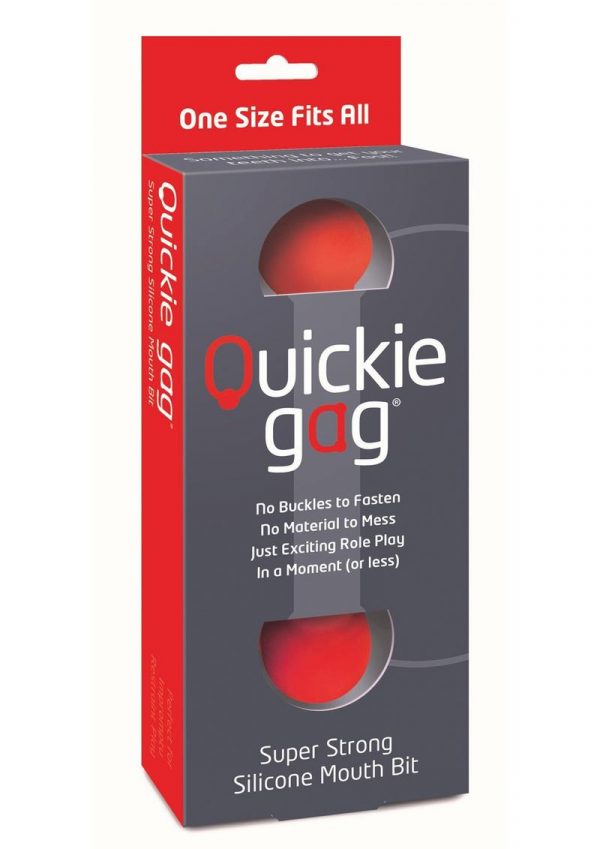 Quickie Gag Silicone Mouth Bit Red