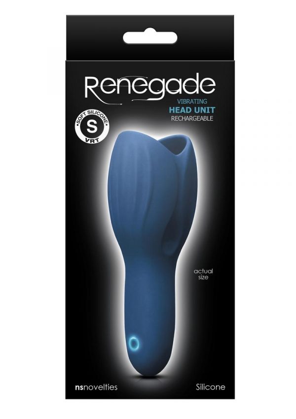 Renegade Vibrating Head Unit Silicone Rechargeable - Blue