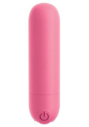 OMG Bullet Play Rechargeable Multi Speed Silicone Vibrating Bullet Waterproof Pink