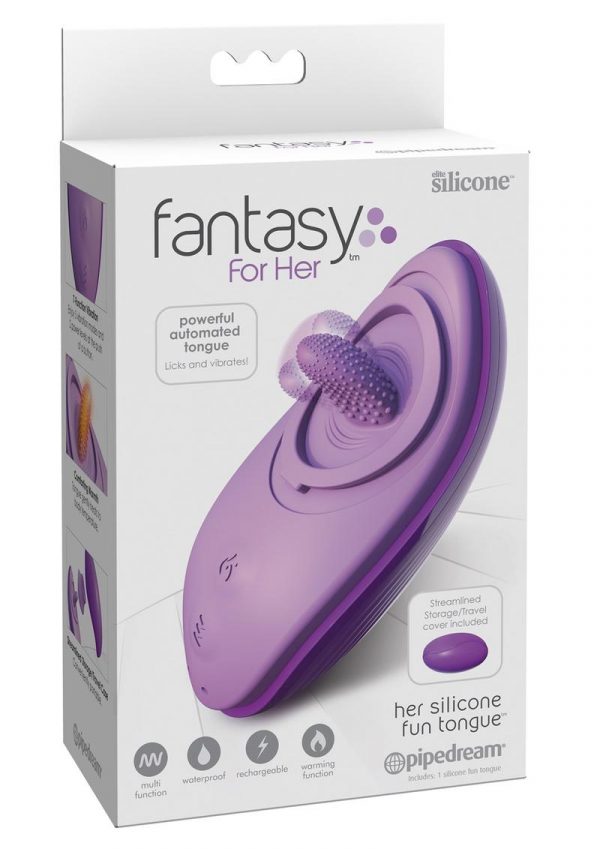 Fantasy For Her Silicone Fun Tongue Rechargeable Multi Function Waterproof Purple