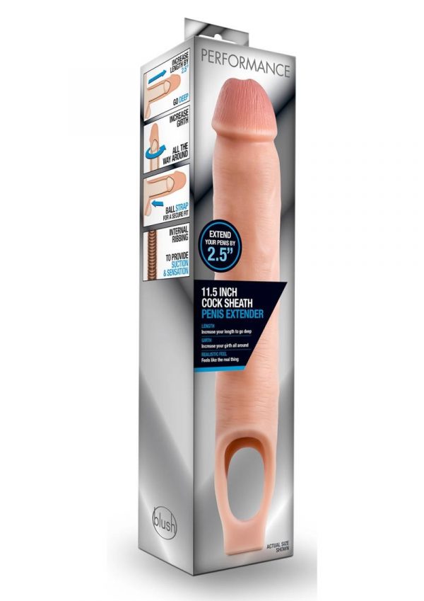 Performance Cock Sheath Penis Extender 11.5 Inch Flesh