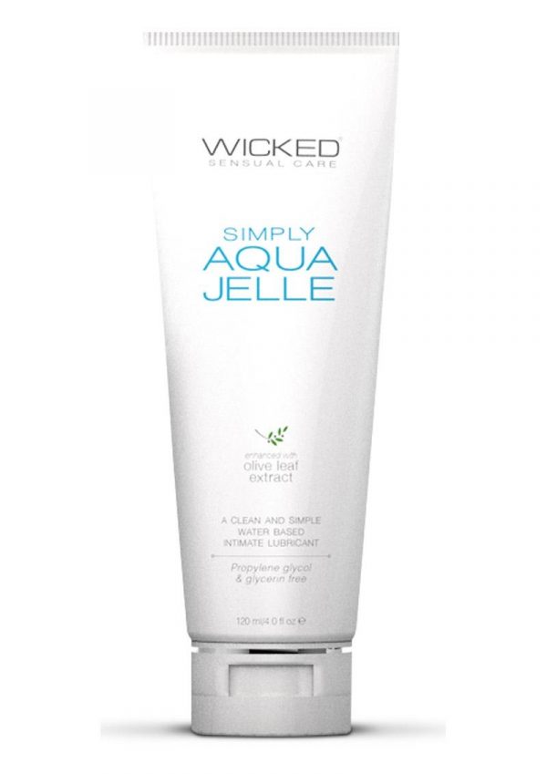 Wicked Sensual Care Simply Aqua Jelle With Olive Leaf Extract 4 Ounce Tube