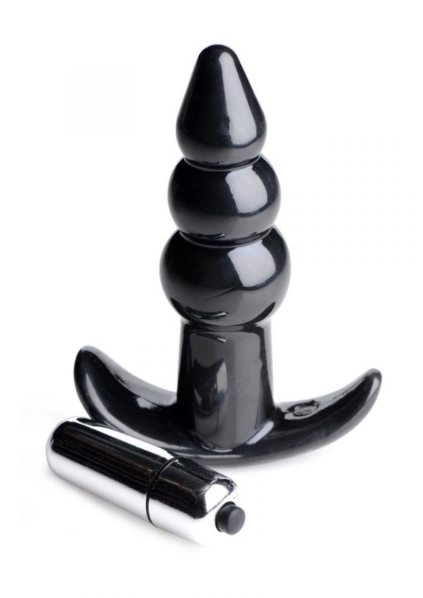 Frisky Bubbling Noir Ribbed Anal Plug