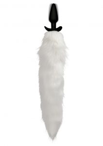 Tailz Vibe White Fox Tail Slender Plug