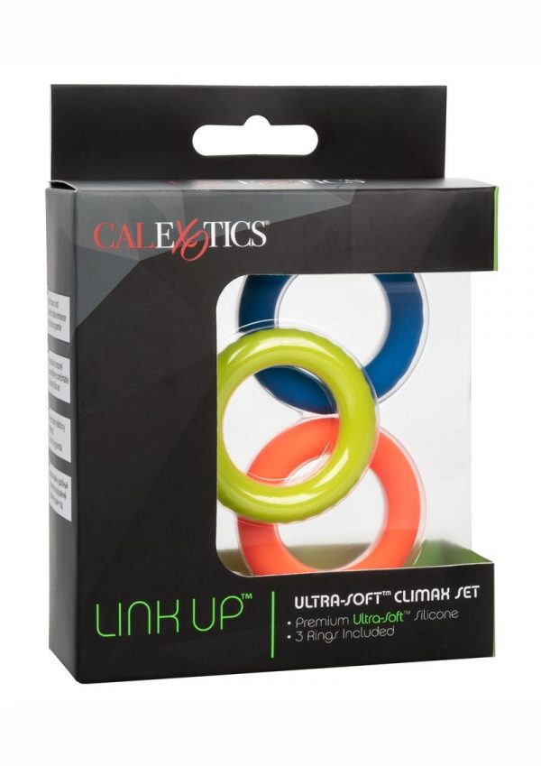 Link Up Ultra Soft Climax Cock Ring Set (3 Pieces) - Multiple