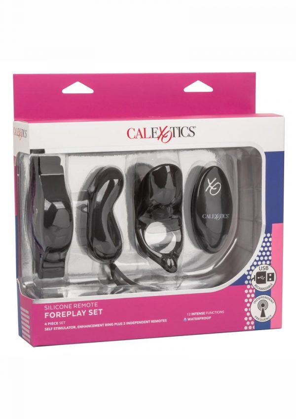 Calexotics Silicone Foreplay Kegal Ball Kit With Remote Control - Black