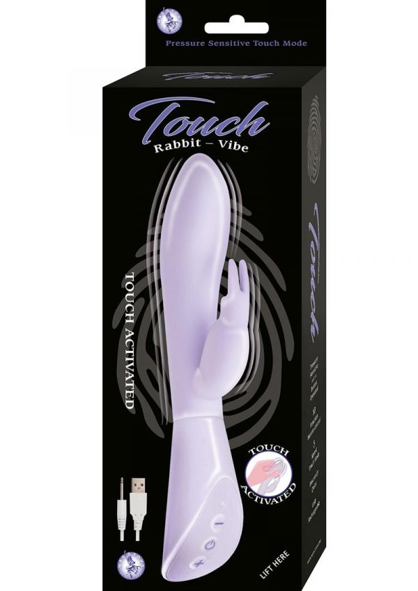 Touch Rabbit Vibe Silicone Rechargeable Vibrator - Lavender