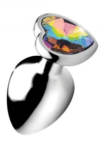Booty Sparks Rainbow Prism Heart Anal Plug - Large **Special Order**