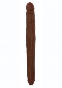 Jock Tapered Double Dildo 16in - Chocolate