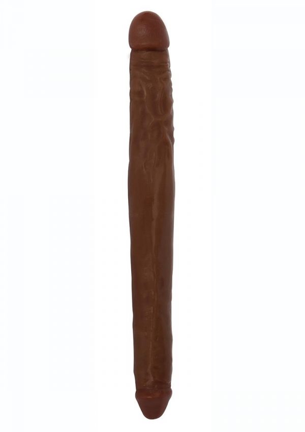 Jock Tapered Double Dildo 16in - Chocolate