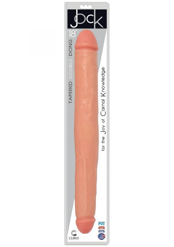 Jock Tapered Double Dildo 18in - Vanilla