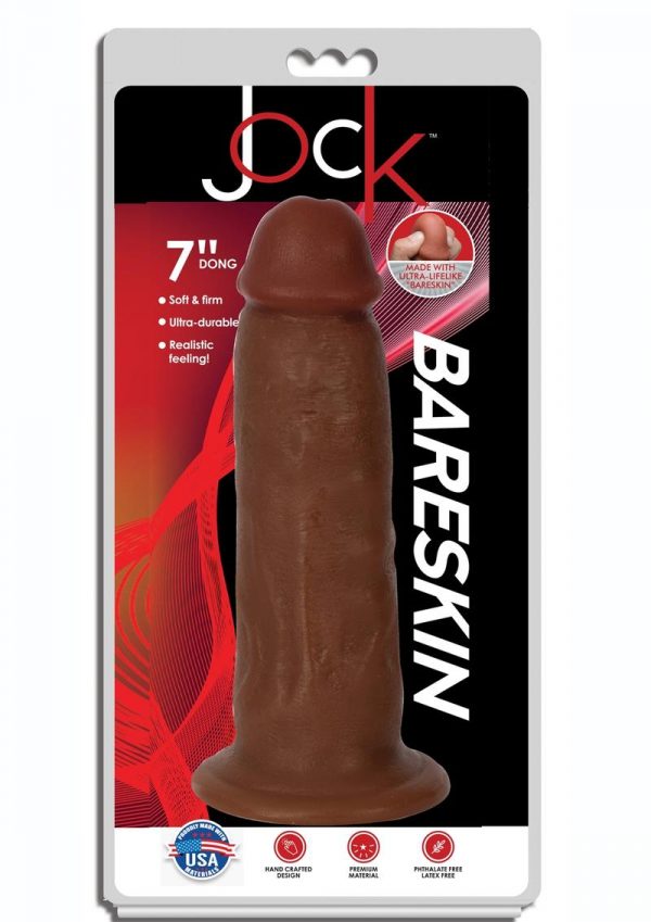 Jock Bareskin Realistic Dong 7in - Caramel