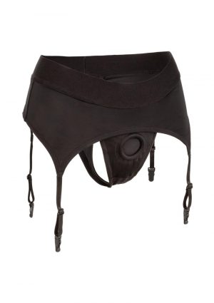 Boundless Thong With Garter Harness - S/M - Black