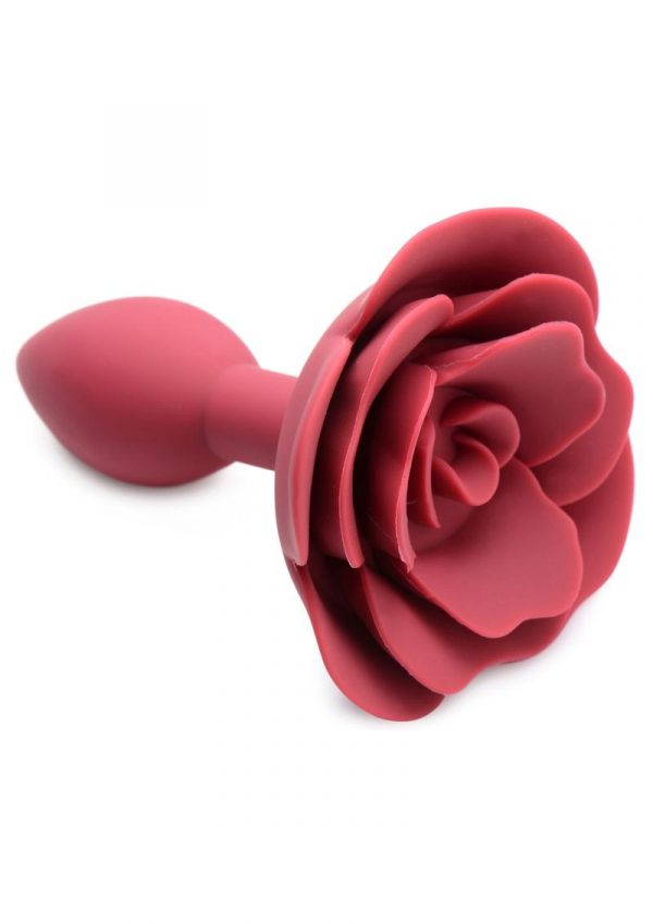 Master Series Booty Bloom Silicone Rose Anal Plug - Red